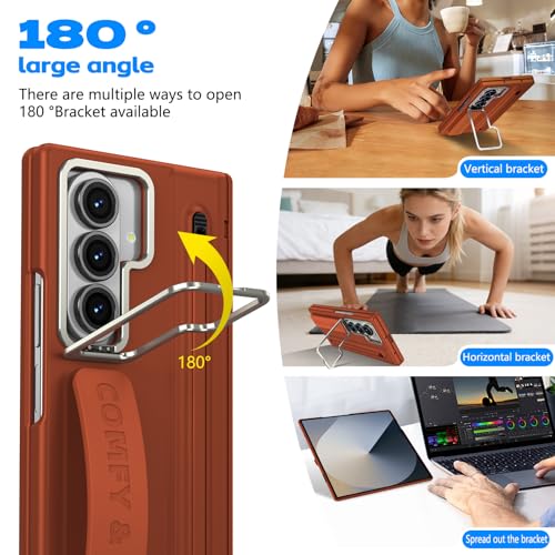 Image of Hybird Shockproof Mobile Back Case Cover for Samsung Galaxy Z Fold 8 Ultra Case Kick Stand | Slim Back Cover Case | S Pen | Tempered Galass |Hingh | Galaxy Z Fold8 Ultra 5G Cover