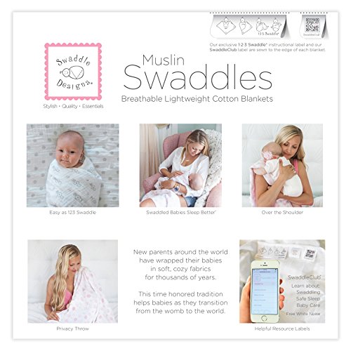 Swaddle Designs - Copertina per bebè in mussola, 4...