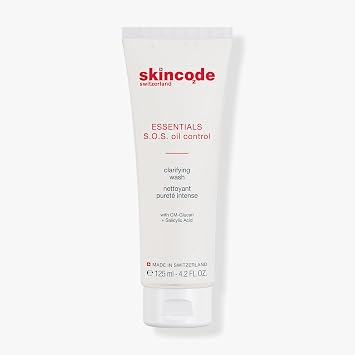 Skincode S.O.S Oil Control Clarifying Wash - Pore-Refining, Breakout-Reducing Cleanser | Advanced Pore-Cleansing Formula | Dermatologist Tested, Free from Parabens & Fragrance 4.2 Oz / 125 mL