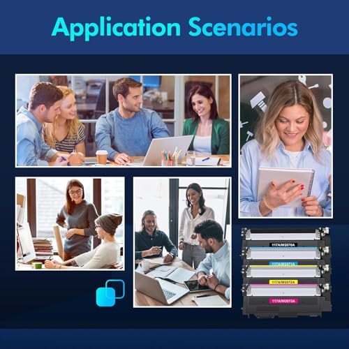 OnmiToner 117A Toner Kompatibel für HP 117A Toner Set für Color Laser MFP 178nwg 179fwg 178nw 150nw 179fnw 150a W2070A W2071A W2072A W2073A Tonerkartusche (Schwarz Cyan Gelb Magenta,4er-Pack)