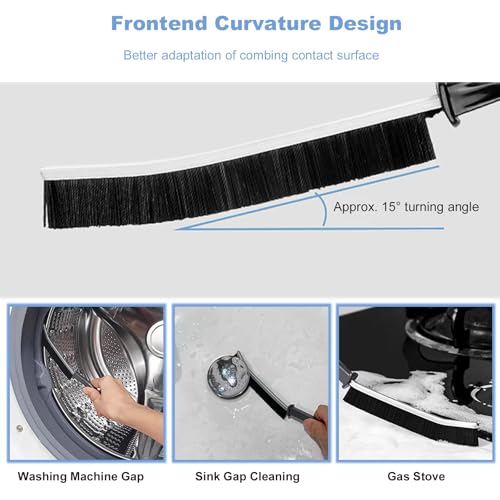 Image of Ghislaine Hard Bristle Crevice Cleaning Brush, Gap Cleaning Brush Multifunctional Crevice Cleaning Tool for Household, Bathroom, Kitchen, Tiles, Window, Door Slots