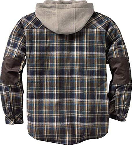 Legendary Whitetails Men's Standard Camp Night Berber Lined Hooded Flannel Shirt Jacket, Multicolor, X-Large #TOP1