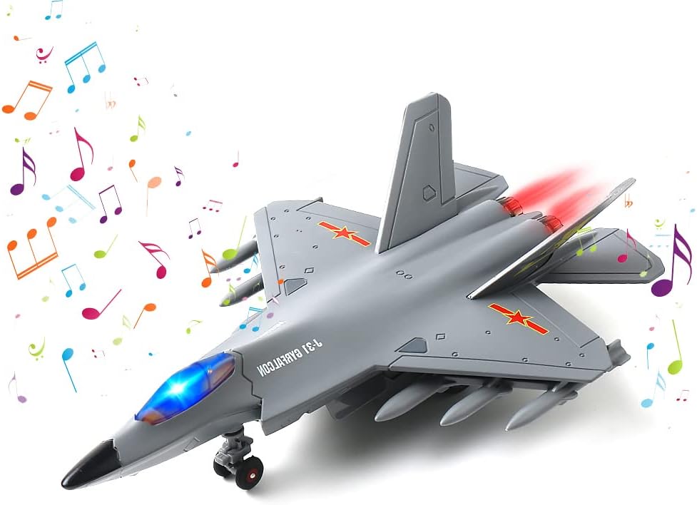 J31 Airplane Toy for Boys, Diecast Fighter Jet Toy for Kids