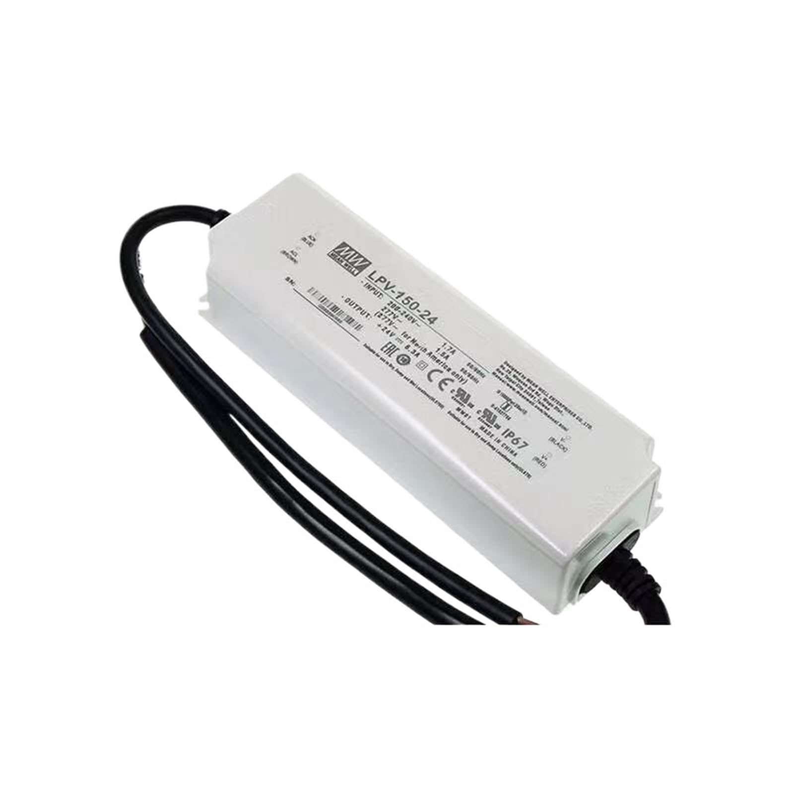 FCARUMIQP LPV-150-24 24V 6.3A 150Watt Constant Voltage Waterproof Power Supply IP67 for LED Lighting Driver