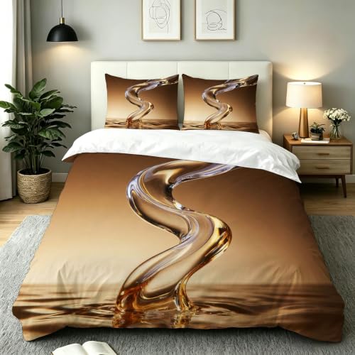Housse de couette 200x200 tableau jaune en microfibre infroissable
