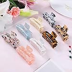 laxizar Hair Claw Clips 8 Pack Tortoise Barrettes Rectangle Shape Clips 3 Inch Fashion Hair Clips for Women - Image 4