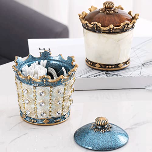 Distributeur de cure-dents décoratif avec couvercle en résine et boîte de rangement de table