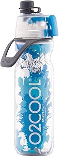 O2COOL ArcticSqueeze Insulated Mist 'N Sip Squeeze Bottle 20 oz., Blue/Blue Splash