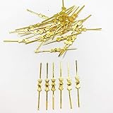 500pcs Chandelier lamp Part connectors chlips Bowtie pins 40mm for Fastening Crystals Bead Parts Chandelier Replacements Lighting Accessories (Gold)