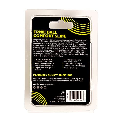 Ernie Ball Comfort Slide Guitar Slide - Medium, Black - Image 3