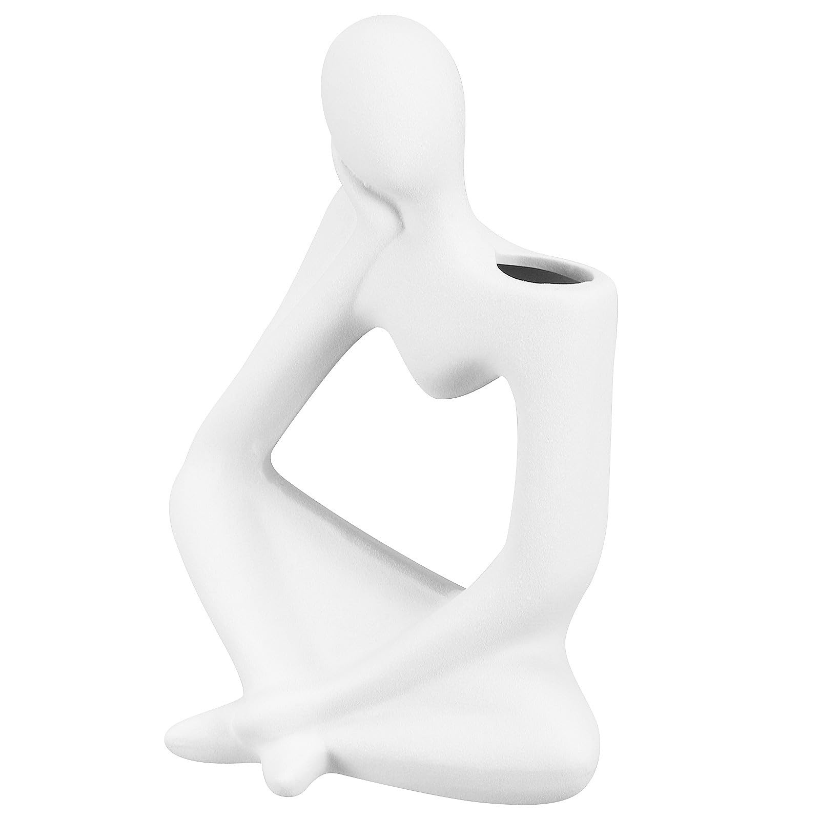 Vase céramique Thinker blanc porte-fleurs esthétique décoration salon