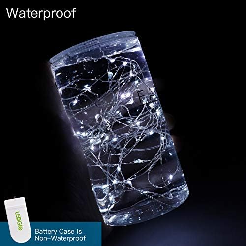 LEDGLE Fairy Lights, 14 Pack Led String Lights 20 LEDs 7ft/2m Battery Powered, 6000K Cool White for Wine Bottle, Bedroom, Christmas, Garden Decor