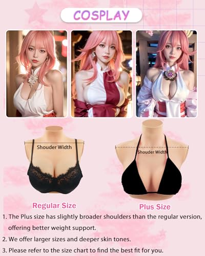 Silicone Breastplate Fake Boobs Fake Breast Plate Forms for Crossdresser Drag Queen Transgender4