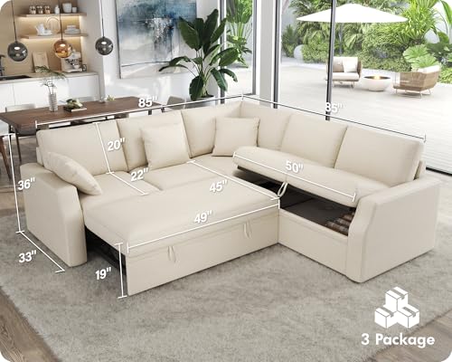 Vanacc Sofa Bed, 85 Inch Sleeper Sofa With Pull Out Sofa Bed thumb #1