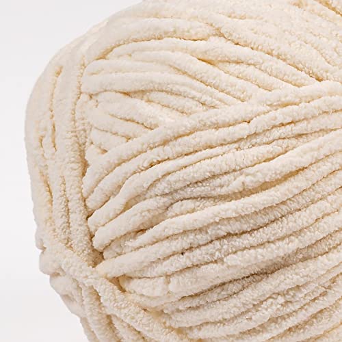 Image of Crafted By Catherine Blanket Solid Yarn - 2 Pack (213 Yards Each Skein), Antique White, Gauge 6 Super Bulky