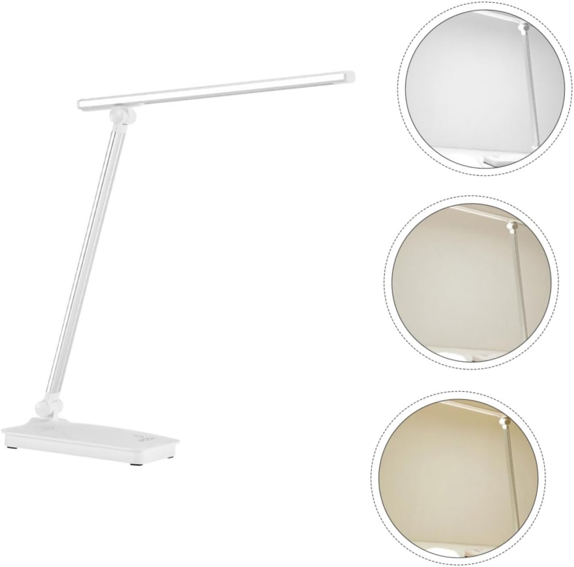 Rechargeable Led Eye Protection Desk Lamp USB Charging Port Brightness Flexible Gooseneck Battery for Home Office and Reading Silver