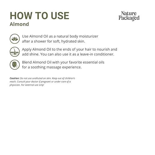Miniatura 7 de Aceite de almendras dulces (16 onzas)  Aceite de almendras dulces para la piel  Aceite portador  Aceite de almendras para cabello  Aceite portador