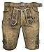 Produktbild Maddox Kurze Lederhose Goswin mit Gürtel - Antik Eiche Gr. 48