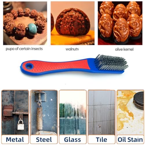 Image of Wire Brushes for Cleaning,2 PCS Heavy Duty Stainless Steel Wire Scratch Brush Heavy Duty Wire Brushes for Metal Rust Cleaning,Paint Scrubbing