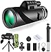 Telescopio Monocular, Ntrjtrss HD Monoculo Telescopio, FMC Prisma Monocular Impermeable con Adaptador de Soporte para Smartphone y trípode, para observación de Partidos Fútbol, Viajes de Caza, Camping