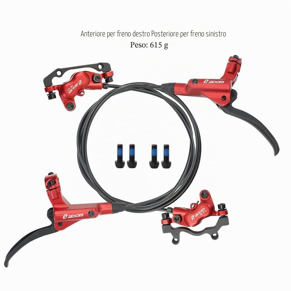 NYK Zoom- HB-876 - Freno a disco idraulico anteriore e posteriore, 800 mm e 1400 mm, per mountain bike MTB BMX