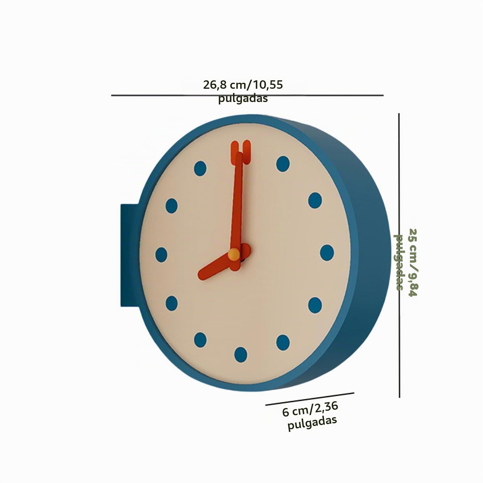 Reloj de Pared de Esquina, Reloj de Escritorio, Adorno de Doble Cara para Hotel, hogar y Oficina.