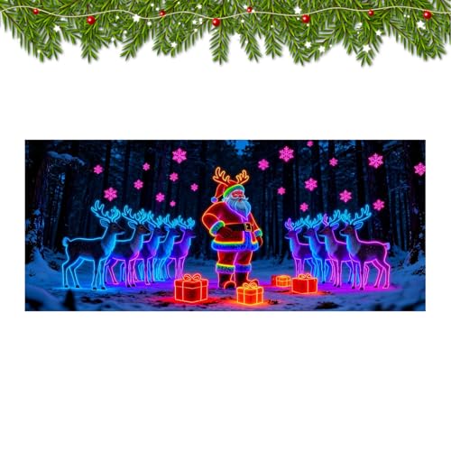 Bannière de porte de garage de Noël décorative et plate en grand format 2D - 2