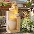 USSerenaY 4-Tier Outdoor Indoor Water Feature Fountain, 32" H Indoor Cascading Waterfall with 3 LED Lights, Floor Standing Garden Fountain for Garden, Deck, Backyard, Patio, Yard (Yellow)