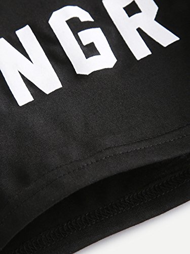 SweatyRocks Women's Casual Sleeveless Round Neck Workout Crop Tank Top Shirts Black S