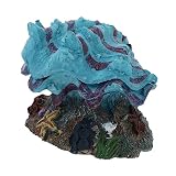 minkissy 3 piezas de peceras paisajismo vieiras pecera tanque de peces adorno de burbujas de oxígeno artificial planta de coral decoración de concha de planta de coral adorno de pecera decoración de