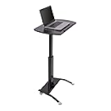 Stand Up Desk Store Pneumatic Adjustable Height Tilting Laptop Lectern Speakers Podium (Black, 25.5