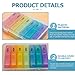 iplusmile Portable Pill Case Small Storage 7-Gird Medicine Organizer with Double Lid Protection Compact Outdoor Travel Size Pill Box 4.33X1.37X0.86 Inches