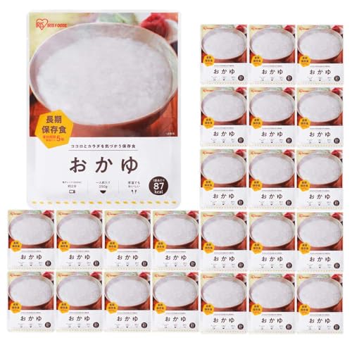 アイリスオーヤマ(IRIS OHYAMA) おかゆ パウチ 250g ×24個 非常食 保存食 長期保存 (製造から) 5年