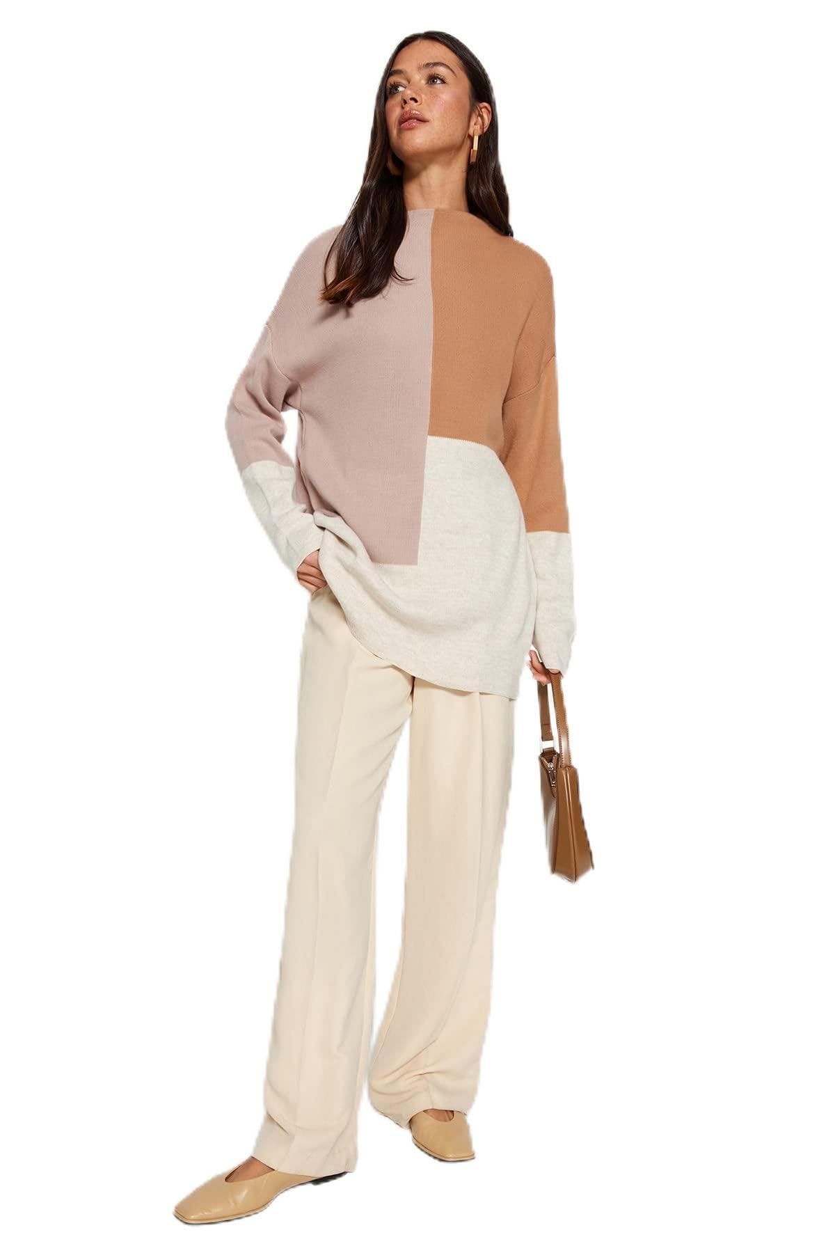 Trendyol Sweater - Beige - Relaxed fit
