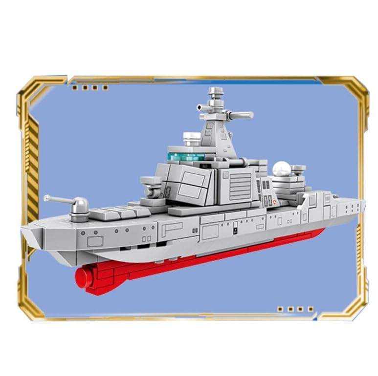 Primer pla view of the assembled Sembo Type 055 Destroyer model