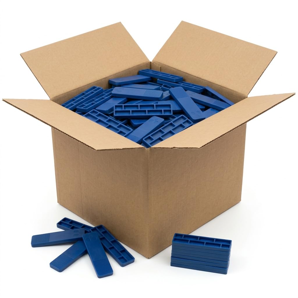 Packers 5mm bleu plastique pour calage de fenetre et vitrage x1000