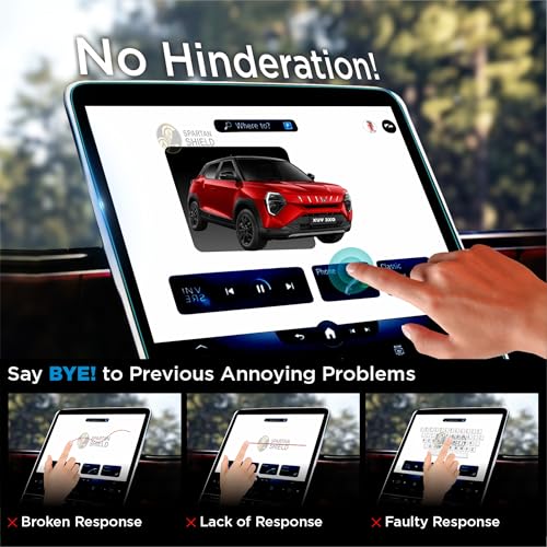Image of Spartan Shield COMBO Screen Guard for MAHINDRA XUV 3XO REVX A 2026+ || 10.25 INCH INFOTAINMENT Touchscreen + INSTRUMENT CLUSTER Protector || XUV3XO RevX Car Display Accessories [Not Tempered Glass]
