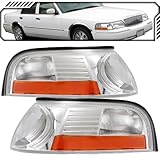 EPIC LIGHTING OE Style Halogen Signal Lights Assembly Replacement for MERCURY 03-05 GRAND MARQUIS [ FO2520171 FO2521171 3W3Z13201AA 3W3Z13200AA ] Pair