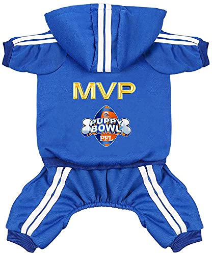 Hund Hoodies Hund Kleidung 4 Beine Overall Fußball MVP Fleece Pullover Winter Sweat Shirt Warme Baumwolle Hoodie für Kleinen Hund Mittel Große Hund