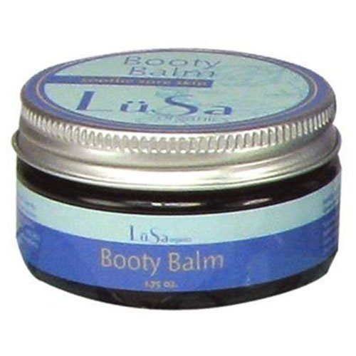 Image of Lusa Organics Booty Balm - All Natural Organic Ingredients Soothe Sore Baby Bottoms Including Diaper Rash, Cuts, Scrapes, Sunburn, and Windburn - .8 Oz