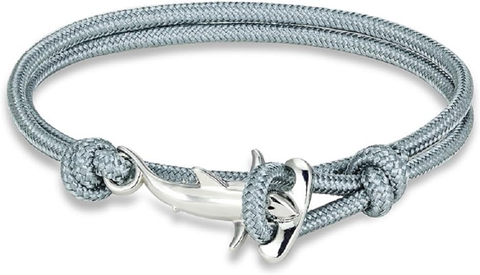 Hammerhead Sharks Bracelet Ocean Lovers Nautical Multilayer Wrapped Waterproof Rope Bracelet Couple Gift