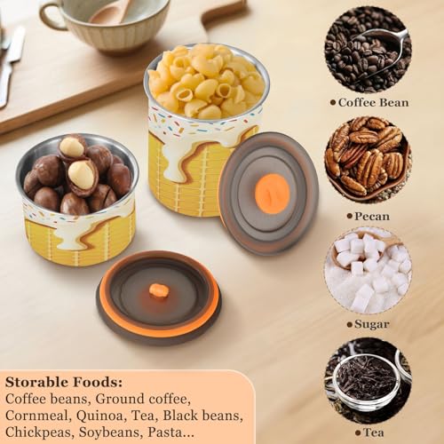 Contenedor de café hermético de acero inoxidable 500ml miniatura 6