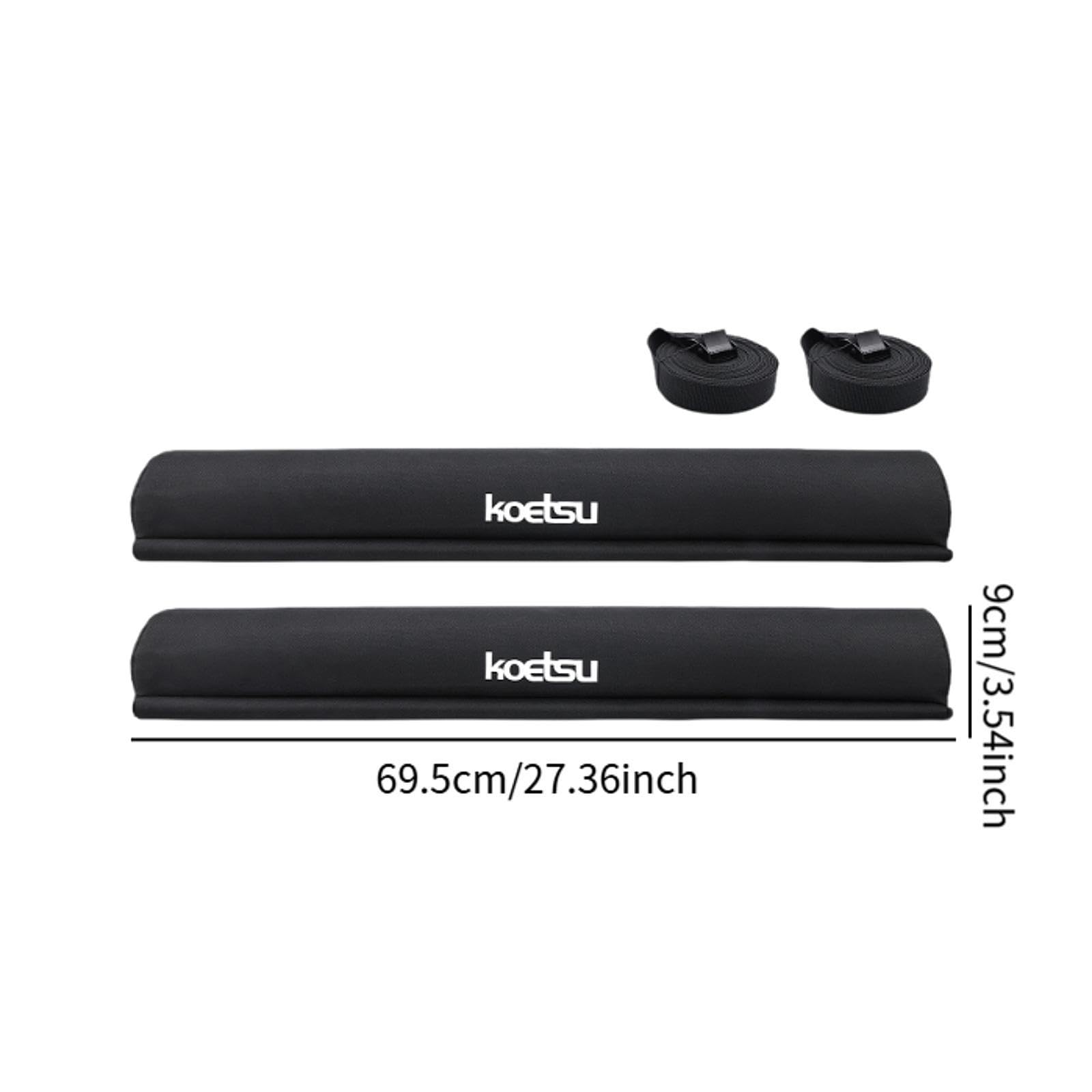 2 Pezzi Protezioni Barre Tetto Auto Cuscinetti Porta Kayak Surf Tavola Materiale Oxford Resistente Universal Adatto Trasporto Attrezzatura Sportiva