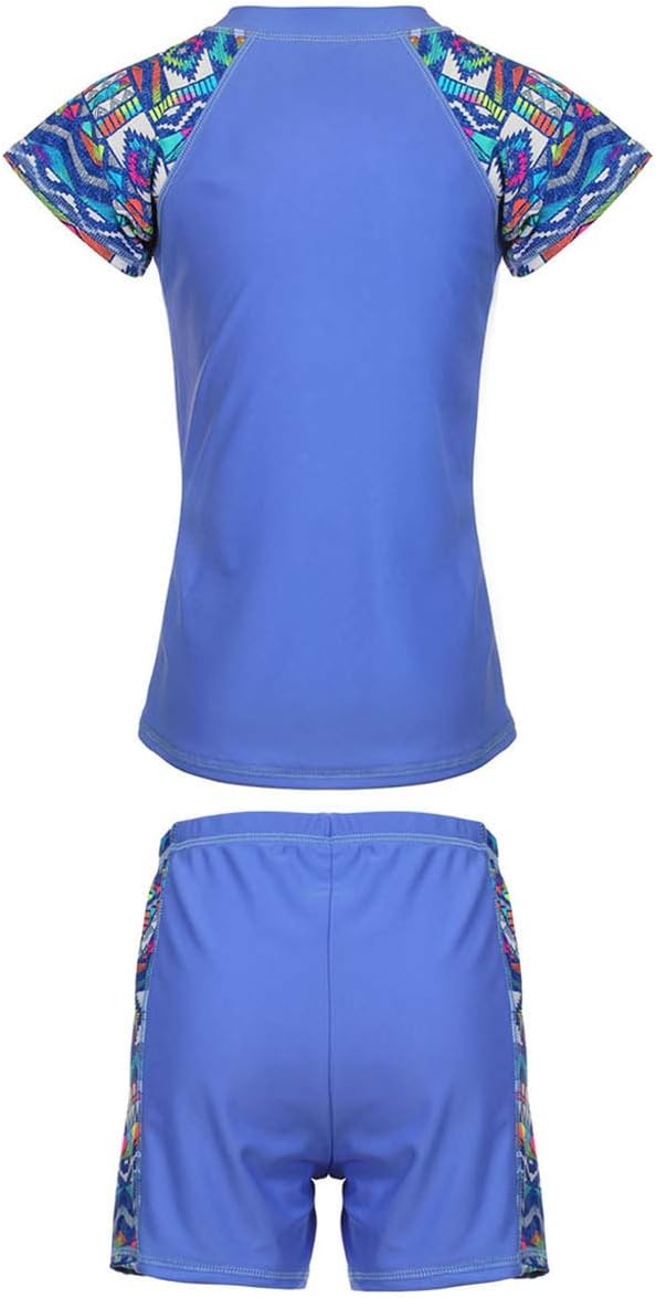 DUSISHIDAN Unisex Rash Guard Swimsuits Set Sun Protection UPF 50+ Swimsuit