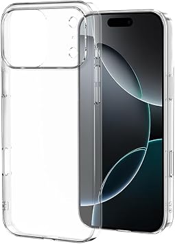 Case compatible with Coverzone iPhone 17 Pro Max Super Flexible Structure Silicone Protecting from Dust and Dirt Super Transparent Cover compatible with iPhone 17 Pro Max