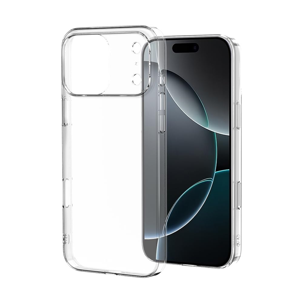Zore Apple ile uyumlu iPhone 17 Pro Max Kılıf Zore Droga Kapak Şeffaf