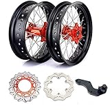 Das komplettes Set enthält Vorne&Hinten Radsätze,Vorne&Hinten Bremsscheiben und Adaptor, wie Sie im Bild sehen.