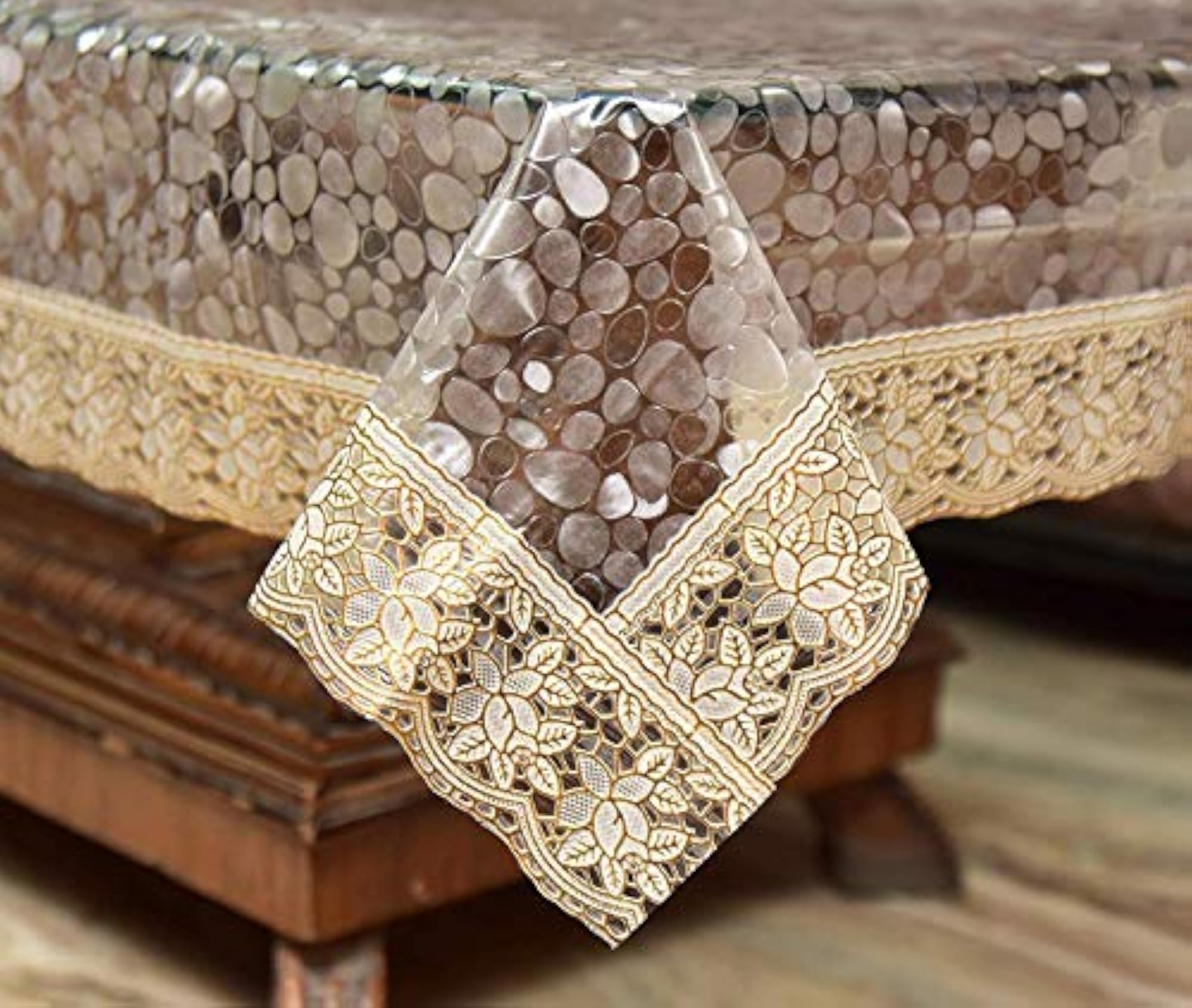 3D Printed Table Cover for 2 to 4 Seater, Golden Lace