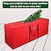 Primode Christmas Tree Storage Bag | Fits Up to 7-8 Ft. Disassembled Holiday Tree | 50” x 15” x 20” Tree Storage Container | Durable 600D Oxford Material | Heavy Duty Xmas Storage Box (Red)