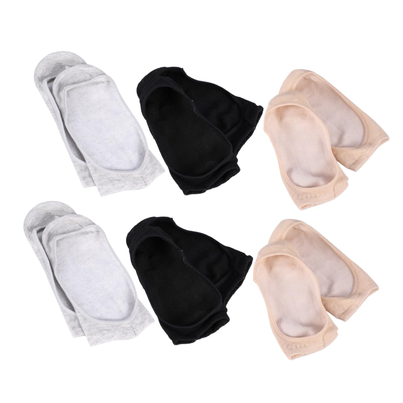 SHERCHPRY 18pares Calcetines Invisibles Antideslizantes De y Paquete Gris Negro Perfectos Para Verano y